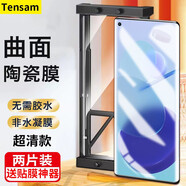 Tensam 適用小米11/11pro/ultra陶瓷膜鋼化軟膜全膠貼合全屏覆蓋高清防窺膜防摔手機(jī)膜 【高清陶瓷膜】兩片裝+貼膜神器