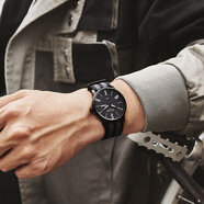 聚利時(shí)Julius手表男學(xué)生高中生尼龍帶韓版潮流時(shí)尚運動(dòng)夜光日歷星期防水休閑男士石英表 酷黑灰