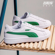 彪馬（PUMA）板鞋男女鞋 新款休閑鞋情侶時尚小白鞋透氣耐磨滑板低幫運動鞋 365215-03/白色/綠標 35.5