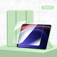 唯少 適用三星Galaxy Tab S9保護套11英寸2023新款三星tab s9平板Pad保護殼三折蜂窩全包防摔軟殼皮套 抹茶綠【蜂窩三折皮套】+品牌鋼化膜 三星tab s9【11英寸】