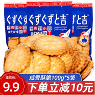 豫吉日式小圓餅海鹽味網(wǎng)紅餅干糕點(diǎn)雪花酥零食散裝早餐休閑食品整箱 豫吉日式小圓餅干100g*5袋裝