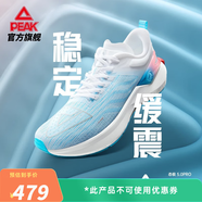匹克（PEAK）態(tài)極5.0PRO超耐磨跑步鞋男穩(wěn)定跑鞋緩震回彈防滑競(jìng)速馬拉松運(yùn)動(dòng)鞋 大白/冰蘭(男款) 35