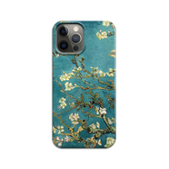 meskins 適用于蘋(píng)果iPhone手機殼保護套油畫(huà)文藝梵高杏花名畫(huà)全彩半包殼來(lái)圖定制男女新款 261杏仁花 iPhone11