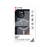COMMA珂瑪 逸彩撞色磨砂防摔手機(jī)殼 適用于蘋果iPhone 14系列 深藍(lán)色丨磁吸 蘋果14 Pro Max