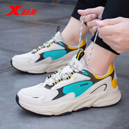 特步男鞋老爹鞋2025新款冬季網(wǎng)面透氣男士旗艦運動(dòng)鞋男休閑鞋子跑步鞋 米蘭黃0080 39