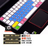 戴爾游匣G15 5510 5520 5530 靈越2023燃5515 5590屏幕膜 鍵盤(pán)鍵位膜 五彩藍(lán)色鍵盤(pán)膜 適用于：戴爾G15 5520 靈越燃5/7000