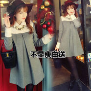 楠語(yǔ)秋女裝秋季新款韓版寬松長(cháng)袖女T恤包臀小衫時(shí)尚中長(cháng)款打底上衣 灰色 S