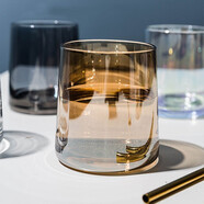 美杜 輕奢玻璃杯2個(gè)裝玻璃杯酒杯水杯高顏值洋酒杯威士忌杯子 輕奢玻璃杯2個(gè)裝 250ml