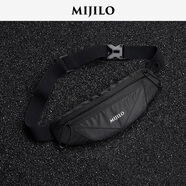 MIJILO米基洛反光夜跑跑步手機(jī)腰包運(yùn)動(dòng)腰包男女健身防水隱形超薄 黑色