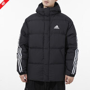 阿迪達(dá)斯 （adidas）羽絨服男裝冬季新款運(yùn)動服連帽防風(fēng)保暖休閑羽絨夾克外套潮IT8730 H20754/羽絨服/黑色 M