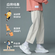 軒萊雅 休閑褲男生春夏季潮流百搭運(yùn)動(dòng)ins寬松韓版學(xué)生卡通直筒工裝褲子 卡通【卡其色】 L