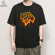 iosn純棉魔獸世界t恤游戲魔獸爭霸短袖為了部落周邊聯(lián)名衣服 【純棉】黑色 9375 魔獸世界 3XL碼  185-190cm/190-210斤