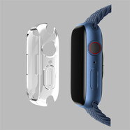 LAZYODD適用蘋(píng)果手表S10保護(hù)殼Appele watch9/8/7/6/5/4/3/SE保護(hù)殼半包軟殼防撞摔iwatch ultra321硅膠殼 透明色【半包款】 【1 2 3 代42MM】