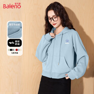 班尼路（Baleno）短款連帽衛(wèi)衣外套女2025年春秋季百搭休閑時(shí)尚款開(kāi)衫親膚透氣上衣