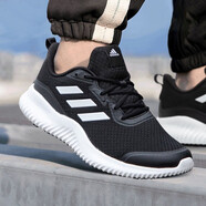 阿迪達(dá)斯 （adidas）男鞋 夏季新款運(yùn)動鞋bounce黑武士網(wǎng)面透氣跑步鞋輕便耐磨休閑鞋 ID0350黑色 42