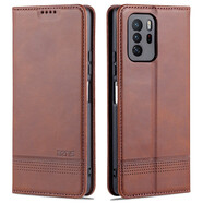 居小智適用紅米note10pro手機殼翻蓋皮套小米錢包式插卡外殼全包邊硅膠軟殼保護套高檔皮質(zhì)磁性吸合 紅米note10pro 5G【棕色】
