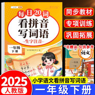 斗半匠 看拼音寫詞語 一年級下冊拼音專項(xiàng)練習(xí)題 拼音練習(xí)冊生字詞拼讀同步訓(xùn)練每日20詞人教版