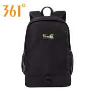 361°運動(dòng)包雙肩包時(shí)尚潮流背包大容量電腦包休閑旅行背包學(xué)生書(shū)包 黑色 均碼
