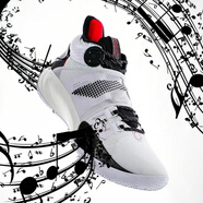 李寧（LI-NING）籃球鞋音速9代low新款低幫音速IX ABAR011-1標準白/黑色 44