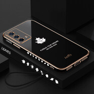 優(yōu)蕾絲 vivoiqooz5手機(jī)殼V2148A保護(hù)硅膠套5G版直邊楓葉全包防摔軟殼男女款外殼時(shí)尚個(gè)性 iQOO Z5【經(jīng)典黑】楓葉直邊電鍍?nèi)龄撃?手繩