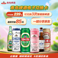 青島啤酒（TsingTao）電子兌換卡 啤酒兌換次卡 可兌換3次 禮品卡