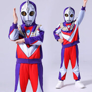 ULTRAMAN奧特曼衣服賽羅加絨加厚保暖套裝男童秋冬款蜘蛛俠萬(wàn)圣節兒童棉服 新升級【迪迦】加絨護鏡套裝 110 cm