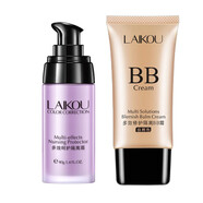 萊蔻隔離霜男女士保濕隔離乳學(xué)生平價(jià)好用的遮瑕妝前打底彩妝老國貨 BB霜-自然色+隔離霜【柔光紫】