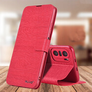 ALIVO 適用紅米k40手機(jī)殼k40pro+翻蓋redmi保護(hù)皮套全包防摔硅膠軟殼小米5G男女 【紅米K40】楓林紅+鋼化膜