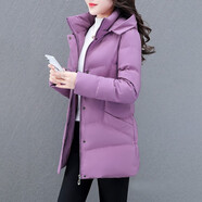 帝黛（DIDAI）品牌棉服女短款2024年冬裝新品女裝棉衣女士棉襖外套風(fēng)衣面包服 紫款 【7925稍長(zhǎng)些】 XL建議（115-130）斤