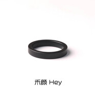 極簡(jiǎn)約素圈鈦鋼戒指高級感不掉色 百搭尾戒ins暗黑冷淡風(fēng)食指指環(huán) 黑色 美碼7號