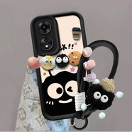 星因立體卡通煤球適用OPPOA3pro手機殼秋冬新款a91/a57/a55/a53/a35/a36小羊皮a11/a9x/a3x/a2m保護套a 公仔LUCK煤球+毛絨煤球手腕繩 OPPO A2