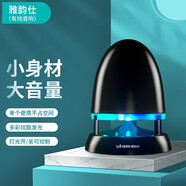 雅韻仕 臺(tái)式電腦音響喇叭低音炮小音箱手機(jī)筆記本平板電腦家用有線辦公室桌面影響高音質(zhì)單個(gè)大音量 黑色多彩發(fā)光（有線版）