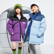 安奈兒（Annil）童裝女童中長(zhǎng)款羽絨服2024冬新款 恬靜藍(lán) 170 