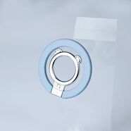 慕念  適用蘋(píng)果手機支架Magsafe無(wú)線(xiàn)磁吸指環(huán)支架懶人支架蘋(píng)果14手機指環(huán)扣支架折疊簡(jiǎn)約安卓通用 酷熊支架：遠峰藍