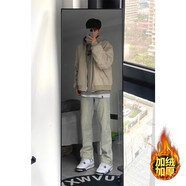 迪伽達(dá)飛行夾克男棉服秋冬外套男加絨加厚潮牌美式復(fù)古棒球服男外套男 TMZXF-SS04灰色【棉服】 XL【建議120-135斤】