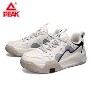 匹克（PEAK）態(tài)極板鞋小海浪板鞋男秋冬款復古時(shí)尚風(fēng)格革面厚底增高休閑鞋子男 乳白/灰（男款） 41