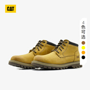CAT卡特工裝靴馬丁靴牛皮鞋子男士防滑短靴商場同款男靴DOUB 黃色 42