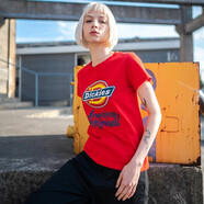 dickies【經(jīng)典款】短袖 情侶款印花短袖t恤 DK007386 紅色 S