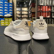 阿迪達斯（adidas）跑步鞋男鞋女鞋春季新款運動(dòng)鞋三葉草網(wǎng)面透氣輕便減震低幫休閑鞋 EF5507白淺灰  42