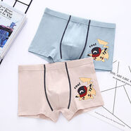 允橘3-15歲小孩子穿的青少年少男內褲男初中學(xué)生平角褲大童短褲頭男士 皮卡丘2條裝 XL 60-75斤