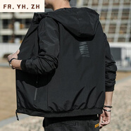 FR.YH.ZH廣州十三行男裝韓貨歐貨外套運動夾克衫石井服裝山東青島即墨外套 1943連帽黑色 M