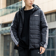 阿迪達(dá)斯 （adidas）男裝男裝2025年秋冬棉服羽絨服保暖外套休閑運(yùn)動(dòng)服時(shí)尚寬松夾克 H14197/黑/棉服 L