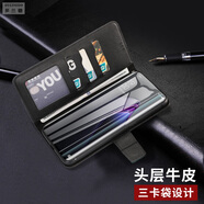 多蘭德OPPO Reno8手機殼真皮防摔Reno8Pro翻蓋手機殼錢(qián)包式插卡手機殼保護套 oppo Reno8 真皮 黑色