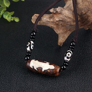 親恒薈保價(jià)九眼天珠吊墜復古風(fēng)毛衣鏈手工項鏈人工手繩掛件民 六字真言觀(guān)音瑪瑙天珠橫款項鏈