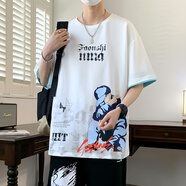 彼羅戈登青少年夏季休閑運動(dòng)套裝12-15歲初高中學(xué)生短袖t恤16大童男孩夏裝 白色(短袖) 3XL(建議體重140-170斤)