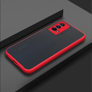 首基艾派 vivoiqooneo手機殼 vivoiQOOZ5新款全包防摔磨砂撞色手機保護殼硅膠 大紅-iQOOZ5【配鋼化膜】