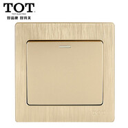 托泰電器托泰（TOT）開(kāi)關(guān)插座 86型多控開(kāi)關(guān)面板中板電腦 拉絲金色 S5系列
