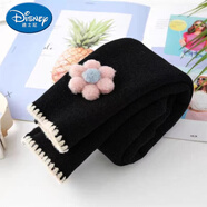 迪士尼寶寶加絨打底褲一體絨百搭外穿女童中小童加絨加厚冬季保暖褲 80MH94#【黑色】不開(kāi)檔 48