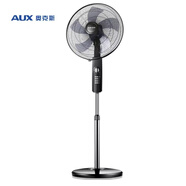 AUX奧克斯機(jī)械落地扇家用立式靜音宿舍搖頭大風(fēng)力工業(yè)扇 FS-45-A1828 黑色