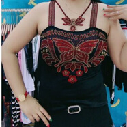 掉帶背心新款女美背吊帶歐洲站2020春夏季新款韓版時(shí)尚洋氣背心燙鉆美背吊帶打底女潮a 黑底紅鉆蜜蜂（常規(guī)無 絨） 中碼 (120-155斤)